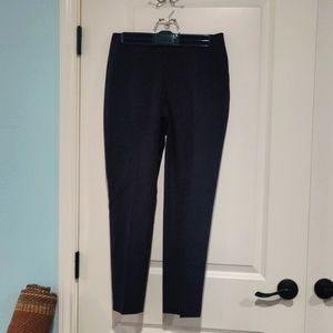 Lafayette 148 New York Stanton Clean Waist Ankle Pant Navy Blue Size 4